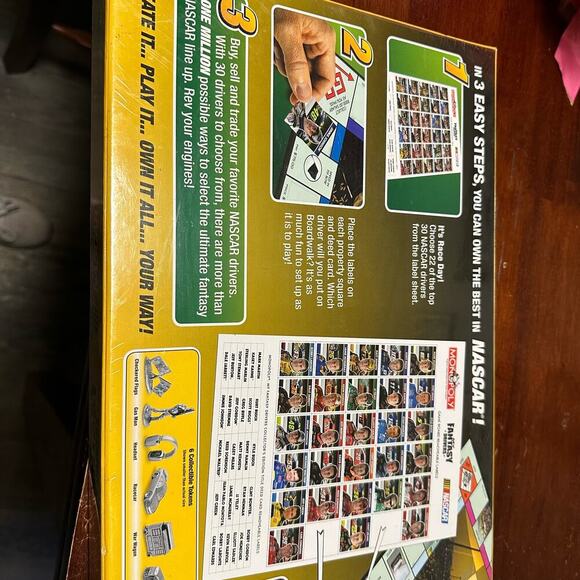 Monopoly New in Box My Fantasy NASCAR Drivers Board Game NEW Never Opened - Picture 3 of 6